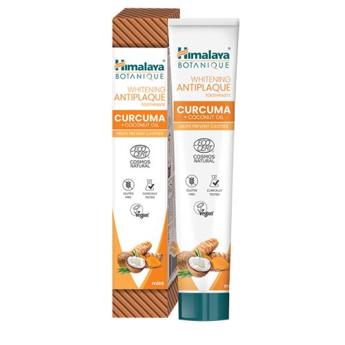 Himalaya Botanique natúr kurkumás fehérítő, lepedékeltávolító fogkrém 75 ml