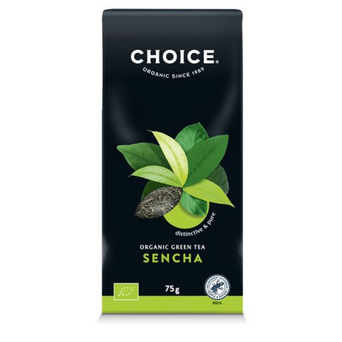 CHOICE® Sencha bio zöld szálas tea 75g (közeli lejáratos)