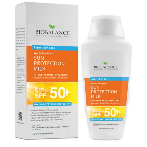 BIOBALANCE VÍZÁLLÓ HIDRATÁLÓ FÉNYVÉDŐ NAPTEJ SPF50+ 150ML