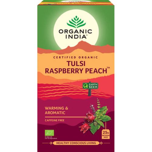 Organic India Tulsi Málna Őszibarack bio tea